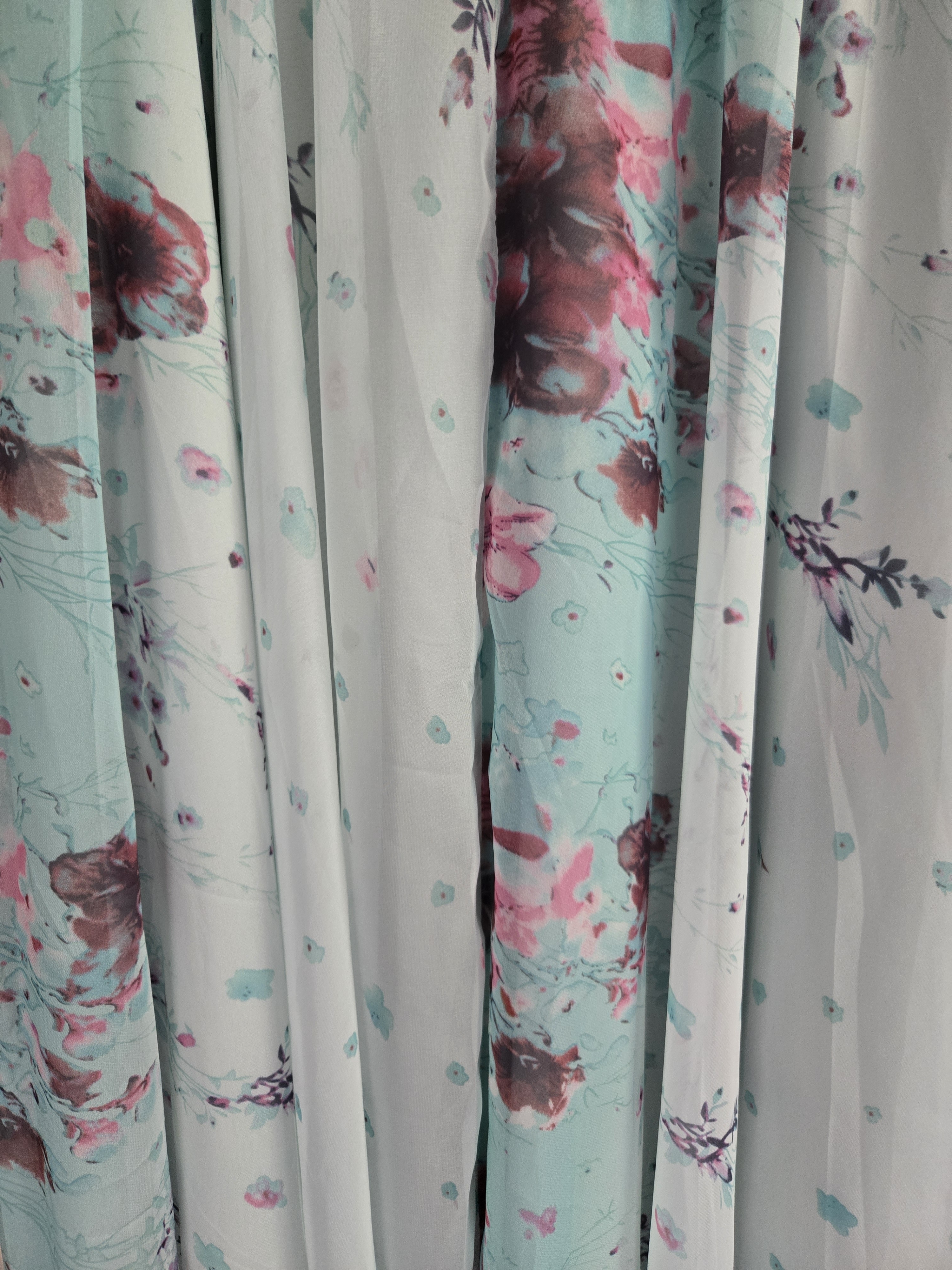 Chicwish Mint And Pink Floral Maxi Skirt Size M/L Nwt — image 2 of 6